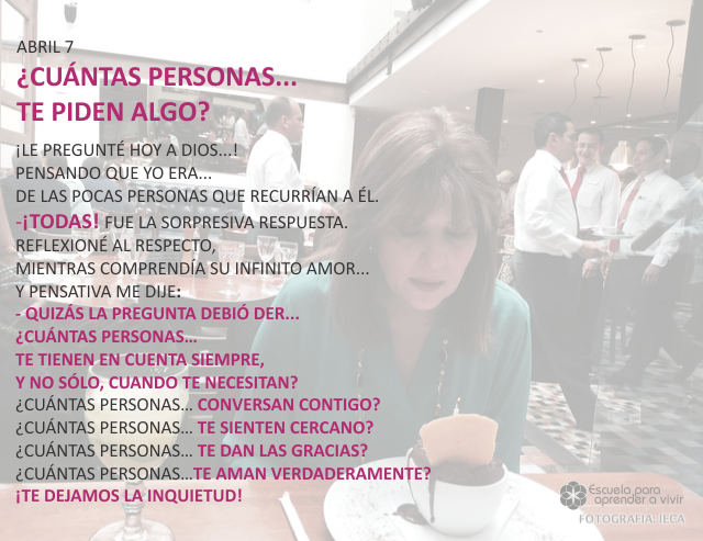 ¿Cuántas personas... te piden algo?